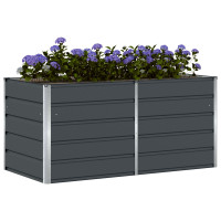 Produktbild för Planteringskärl Antracit 160 x 80 x 75 cm Stål