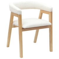 Produktbild för Matstolar 2 pcs Naturfärg 54 x 57 x 73 cm Massiv Gummiträ