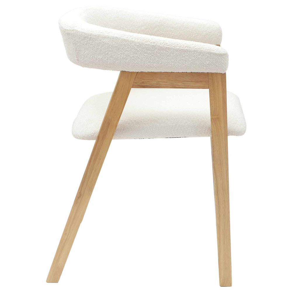 Produktbild för Matstolar 2 pcs Naturfärg 54 x 57 x 73 cm Massiv Gummiträ