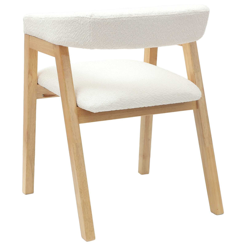 Produktbild för Matstolar 2 pcs Naturfärg 54 x 57 x 73 cm Massiv Gummiträ