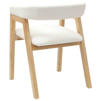 Produktbild för Matstolar 2 pcs Naturfärg 54 x 57 x 73 cm Massiv Gummiträ