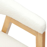 Produktbild för Matstolar 2 pcs Naturfärg 54 x 57 x 73 cm Massiv Gummiträ