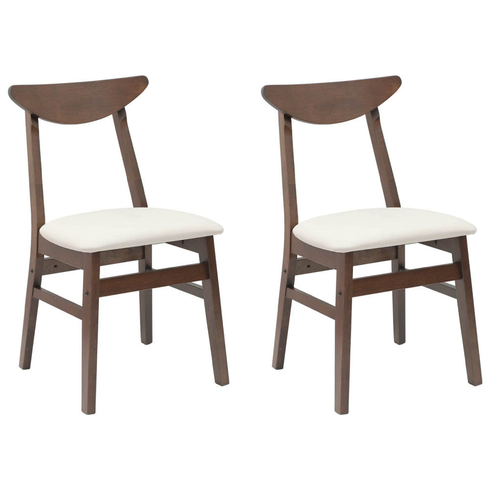 Produktbild för Matstolar 2 pcs Ljusbrun 42 x 47,5 x 81 cm Massiv Gummiträ