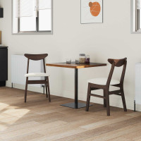 Produktbild för Matstolar 2 pcs Ljusbrun 42 x 47,5 x 81 cm Massiv Gummiträ