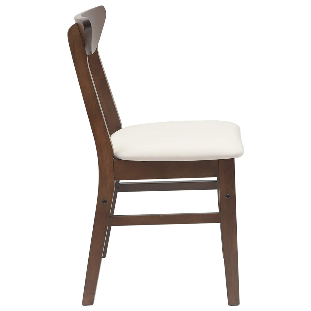 Produktbild för Matstolar 2 pcs Ljusbrun 42 x 47,5 x 81 cm Massiv Gummiträ