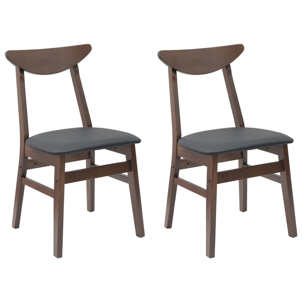 Produktbild för Matstolar 2 pcs Ljusbrun 42 x 47,5 x 81 cm Massiv Gummiträ