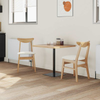 Produktbild för Matstolar 2 pcs Naturfärg 42 x 47,5 x 81 cm Massiv Gummiträ