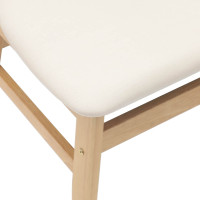 Produktbild för Matstolar 2 pcs Naturfärg 42 x 47,5 x 81 cm Massiv Gummiträ