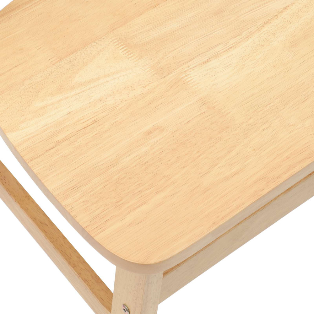 Produktbild för Matstolar 2 pcs Naturfärg 42 x 47,5 x 81 cm Massiv Gummiträ