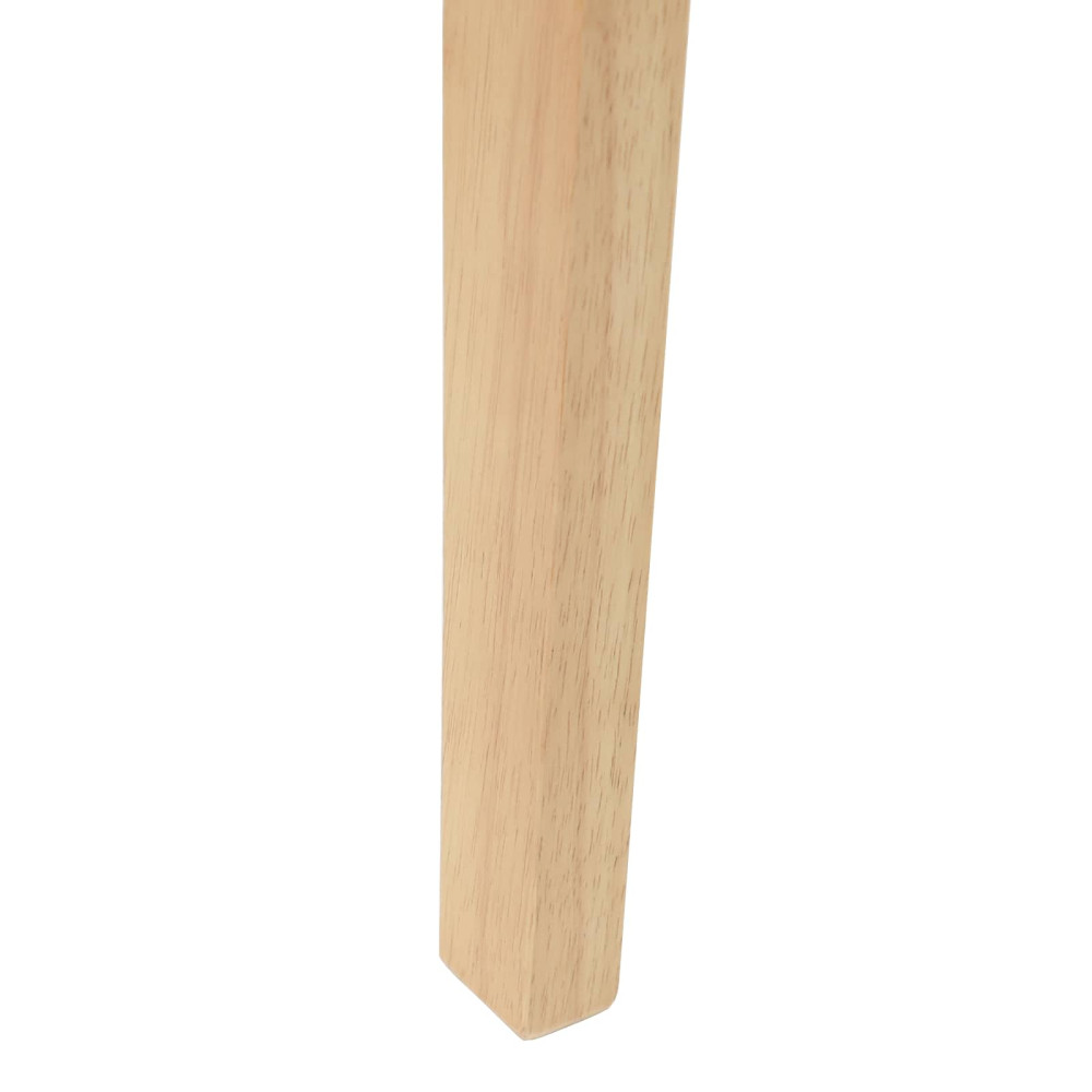 Produktbild för Matstolar 2 pcs Naturfärg 42 x 47,5 x 81 cm Massiv Gummiträ