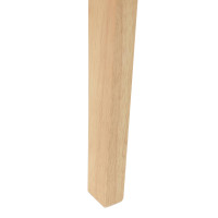 Produktbild för Matstolar 2 pcs Naturfärg 42 x 47,5 x 81 cm Massiv Gummiträ