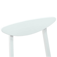 Produktbild för Matstolar 2 pcs Vit 42 x 47,5 x 81 cm Massiv Gummiträ
