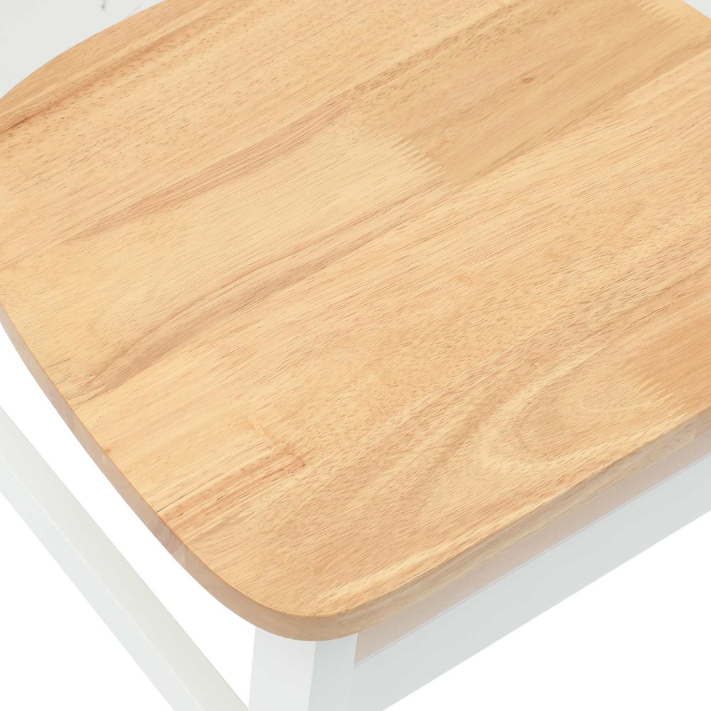 Produktbild för Matstolar 2 pcs Vit 42 x 47,5 x 81 cm Massiv Gummiträ
