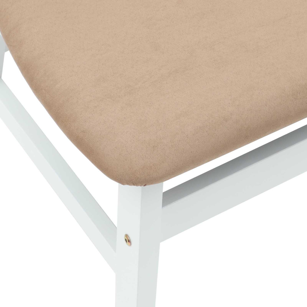 Produktbild för Matstolar 2 pcs Vit 42 x 47,5 x 81 cm Massiv Gummiträ
