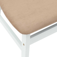 Produktbild för Matstolar 2 pcs Vit 42 x 47,5 x 81 cm Massiv Gummiträ