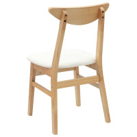 Produktbild för Matstolar 2 pcs Naturfärg 42 x 47,5 x 81 cm Massiv Gummiträ