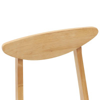 Produktbild för Matstolar 2 pcs Naturfärg 42 x 47,5 x 81 cm Massiv Gummiträ