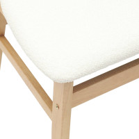 Produktbild för Matstolar 2 pcs Naturfärg 42 x 47,5 x 81 cm Massiv Gummiträ