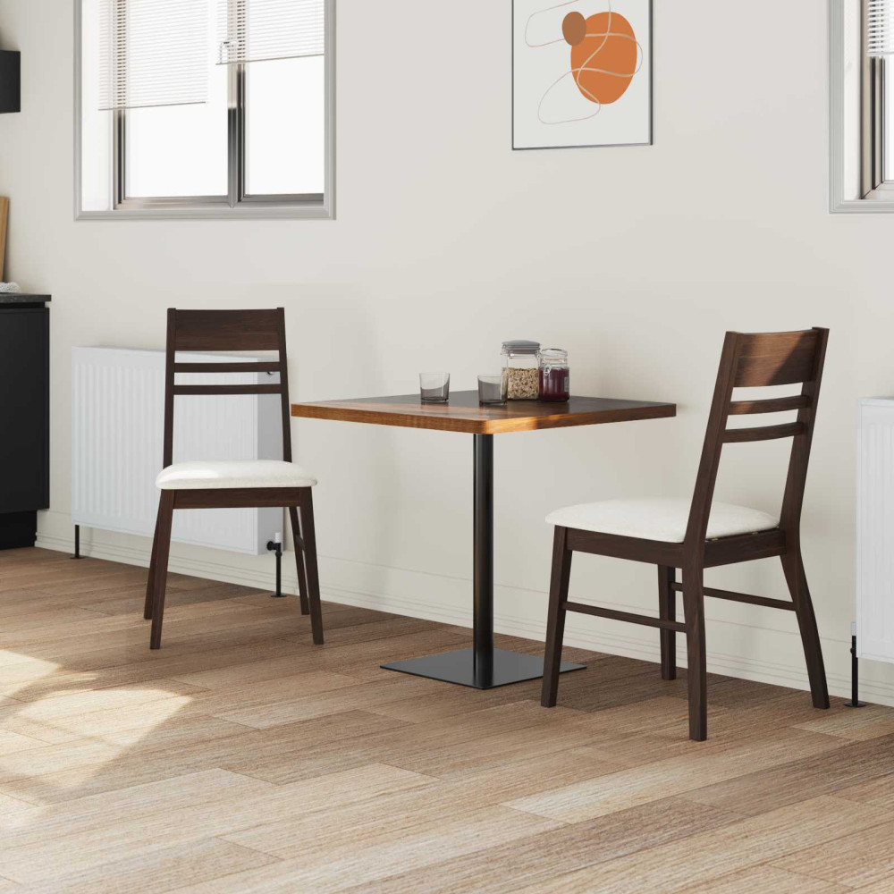 Produktbild för Matstolar 2 pcs Ljusbrun 43 x 54 x 89 cm Massiv Gummiträ