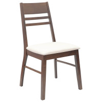 Produktbild för Matstolar 2 pcs Ljusbrun 43 x 54 x 89 cm Massiv Gummiträ