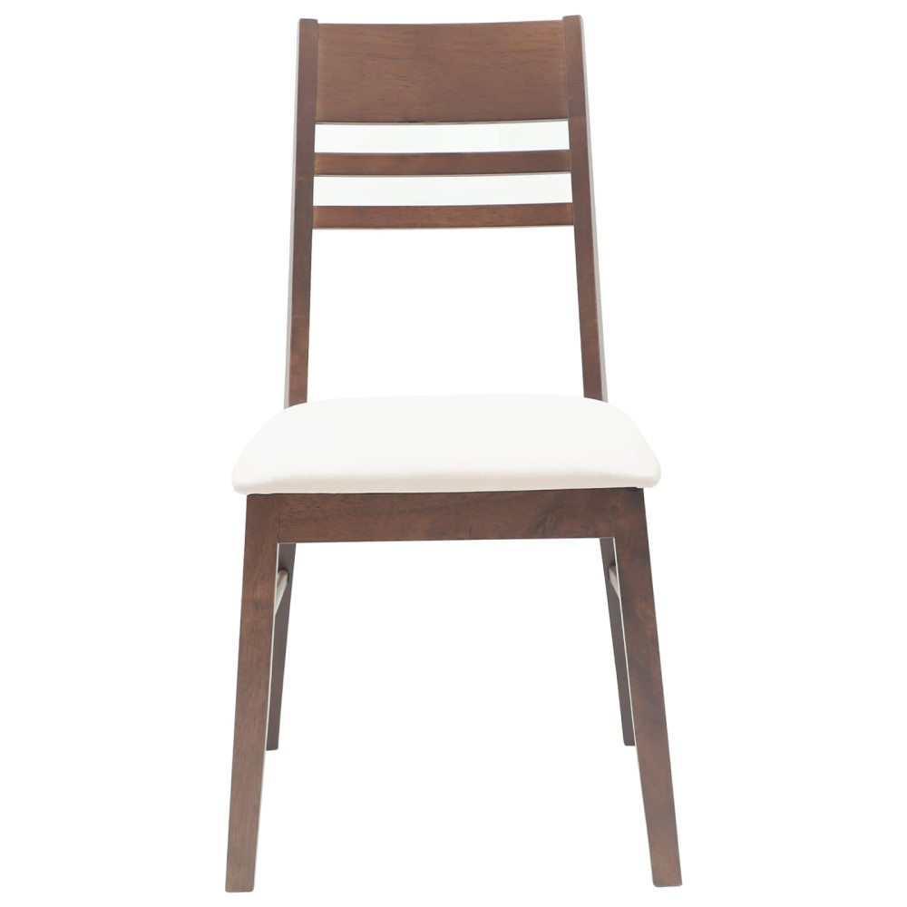 Produktbild för Matstolar 2 pcs Ljusbrun 43 x 54 x 89 cm Massiv Gummiträ
