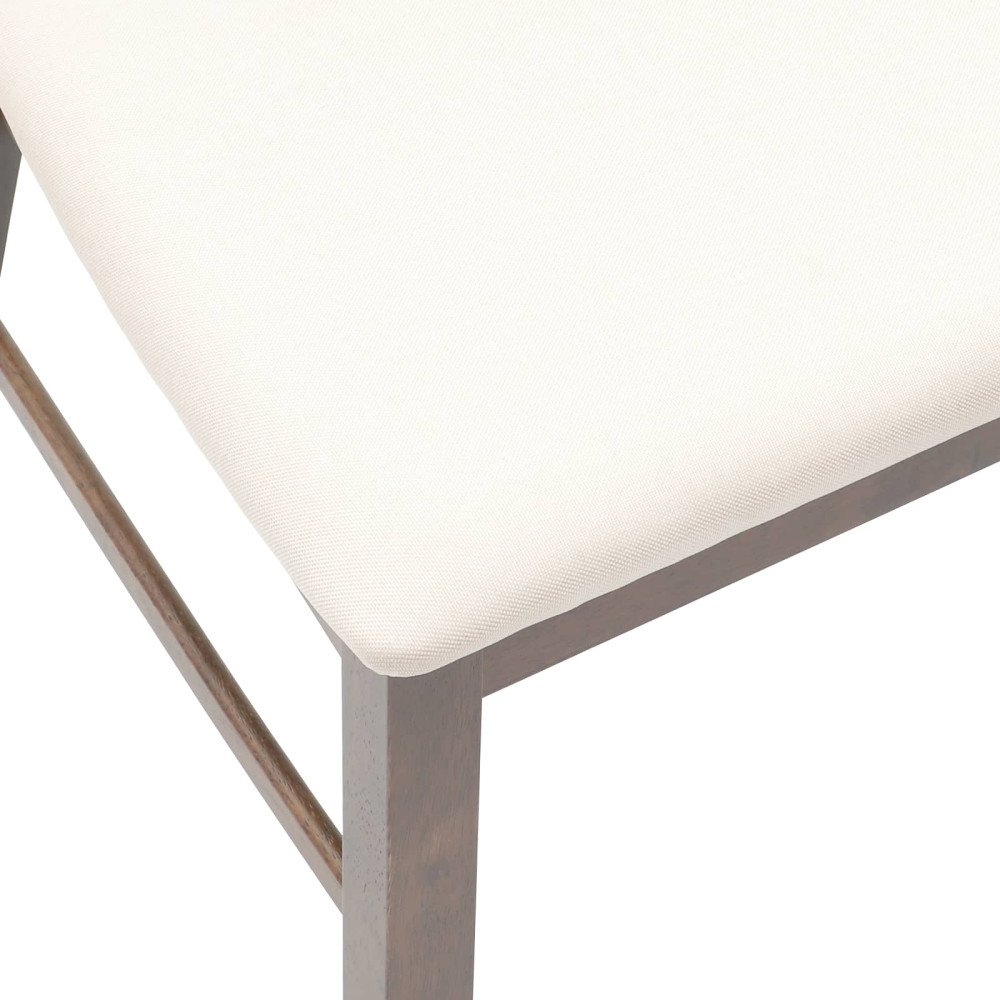 Produktbild för Matstolar 2 pcs Ljusbrun 43 x 54 x 89 cm Massiv Gummiträ