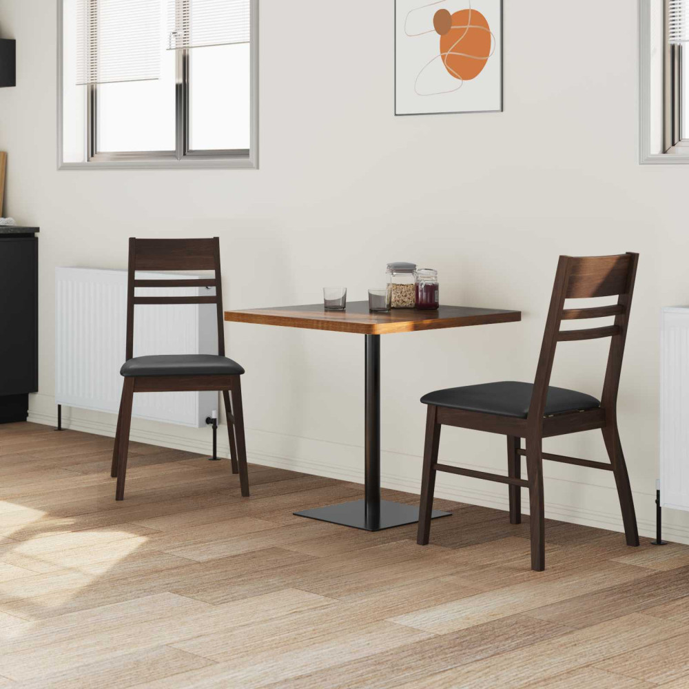 Produktbild för Matstolar 2 pcs Ljusbrun 43 x 54 x 89 cm Massiv Gummiträ