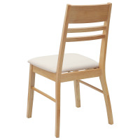 Produktbild för Matstolar 2 pcs Naturfärg 43 x 54 x 89 cm Massiv Gummiträ