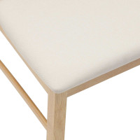Produktbild för Matstolar 2 pcs Naturfärg 43 x 54 x 89 cm Massiv Gummiträ