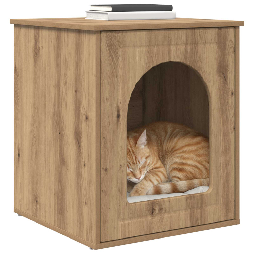 Produktbild för Katt hus Artisan Ek 53 x 52 x 62 cm Konstruerat trä