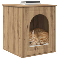 Produktbild för Katt hus Artisan Ek 53 x 52 x 62 cm Konstruerat trä