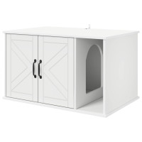 Produktbild för Katt hus Vit 85 x 55 x 50 cm Konstruerat trä