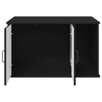 Produktbild för Katt hus Svart 85 x 55 x 50 cm Konstruerat trä