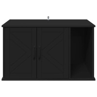 Produktbild för Katt hus Svart 85 x 55 x 50 cm Konstruerat trä