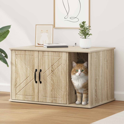vidaXL Katt hus Sonoma 85 x 55 x 50 cm Konstruerat trä