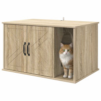 Produktbild för Katt hus Sonoma 85 x 55 x 50 cm Konstruerat trä