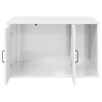 Produktbild för Katt hus Glansig Vit 85 x 55 x 50 cm Konstruerat trä