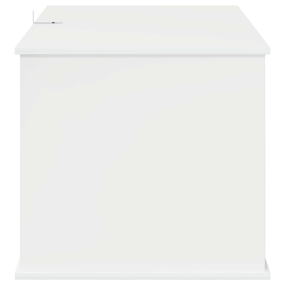 Produktbild för Katt hus Glansig Vit 85 x 55 x 50 cm Konstruerat trä