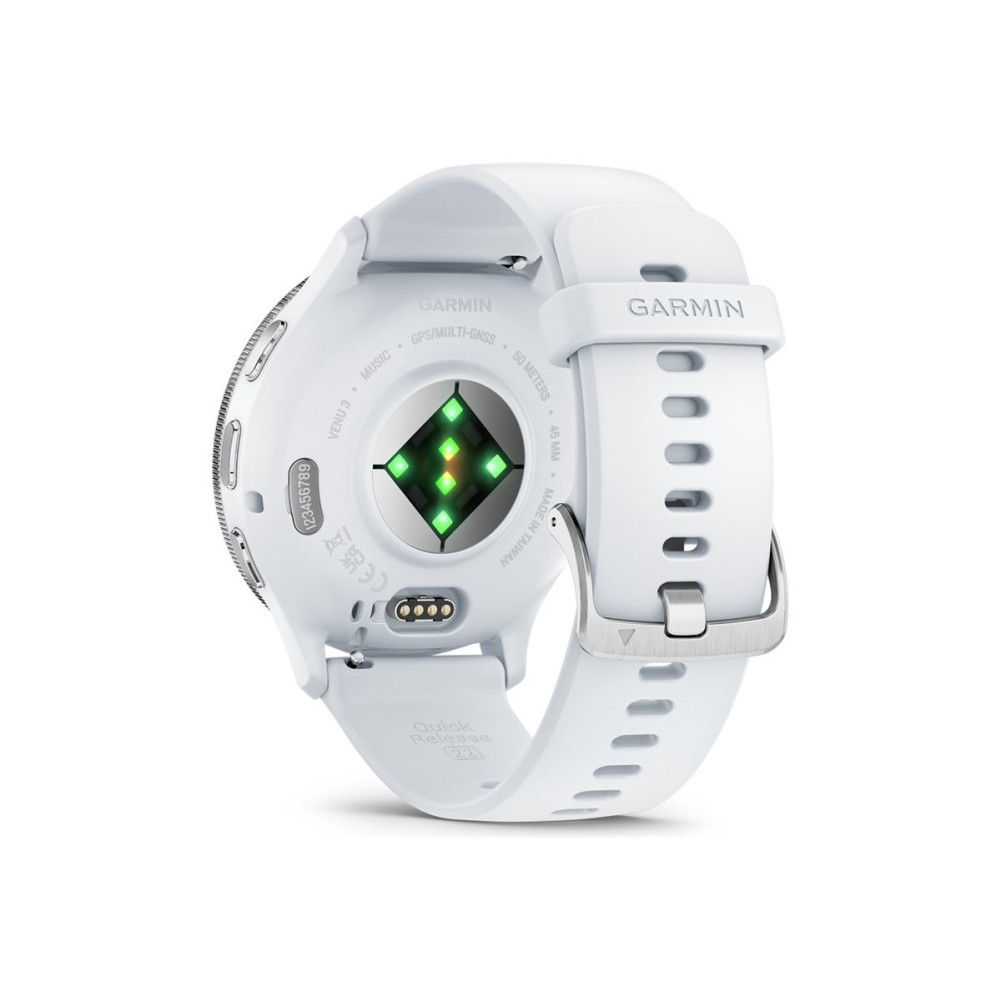 Produktbild för Garmin Venu 3 - whitestone fiberförstärkt polymer - smart klocka med band - 8 GB