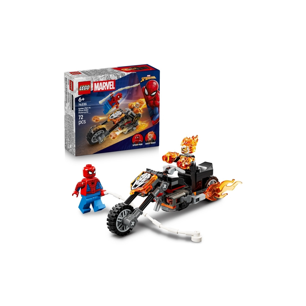 Produktbild för LEGO Marvel Spider-Man 76335 - Spider-Man mot Ghost Rider motorcykel - byggsats