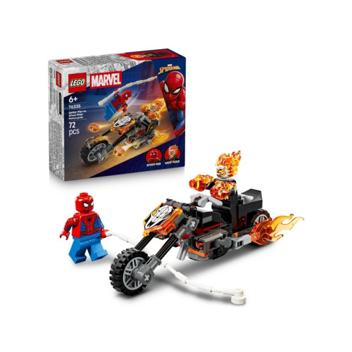 LEGO LEGO Marvel Spider-Man 76335 - Spider-Man mot Ghost Rider motorcykel - byggsats