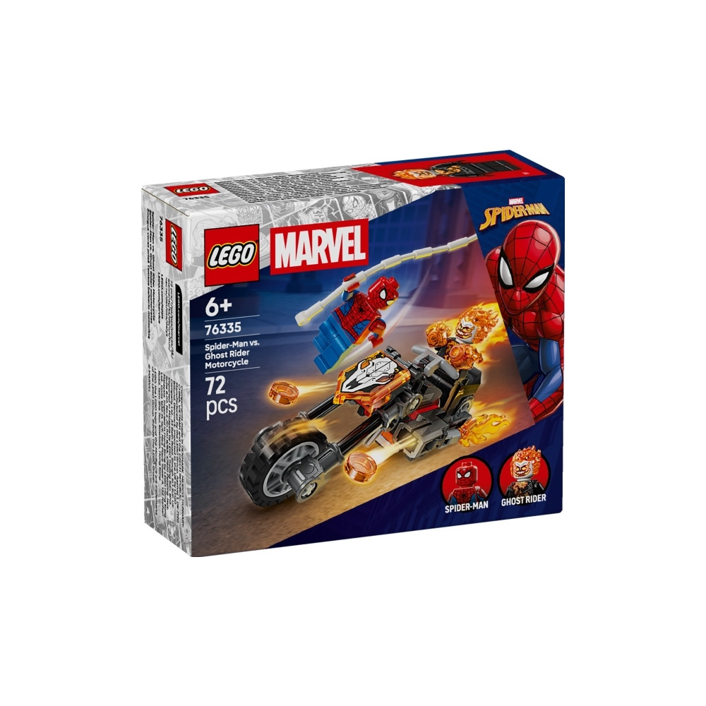 Produktbild för LEGO Marvel Spider-Man 76335 - Spider-Man mot Ghost Rider motorcykel - byggsats