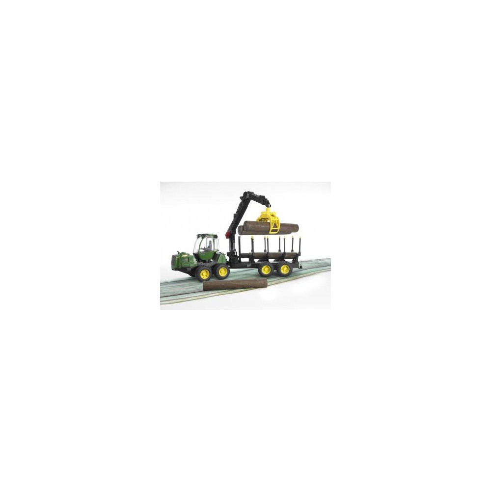 Produktbild för BRUDER Professional series - John Deere 1210E skotare med 4 stammar och grip