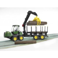 Produktbild för BRUDER Professional series - John Deere 1210E skotare med 4 stammar och grip