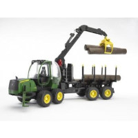 Produktbild för BRUDER Professional series - John Deere 1210E skotare med 4 stammar och grip