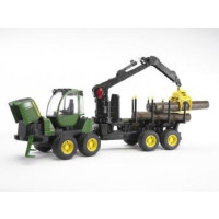 Produktbild för BRUDER Professional series - John Deere 1210E skotare med 4 stammar och grip