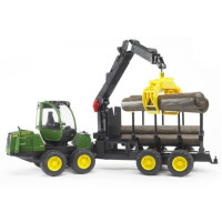 Produktbild för BRUDER Professional series - John Deere 1210E skotare med 4 stammar och grip