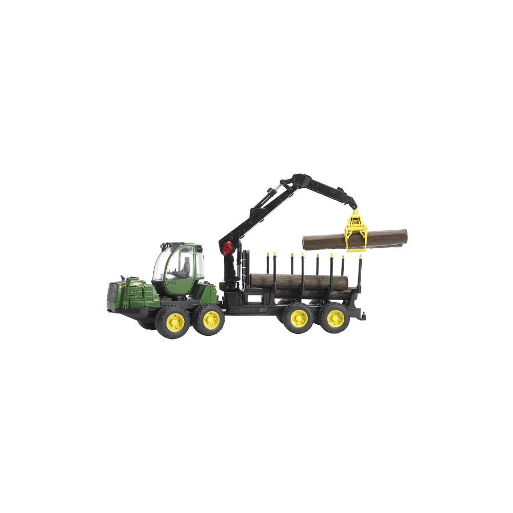 Produktbild för BRUDER Professional series - John Deere 1210E skotare med 4 stammar och grip