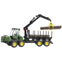 Produktbild för BRUDER Professional series - John Deere 1210E skotare med 4 stammar och grip
