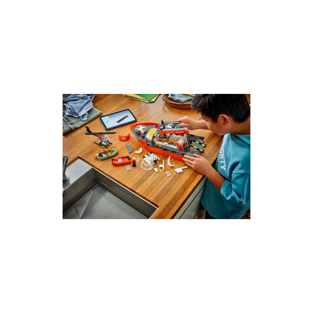 Produktbild för LEGO City 60504 - Kustbevakningens räddningsbåt och helikopter - byggsats